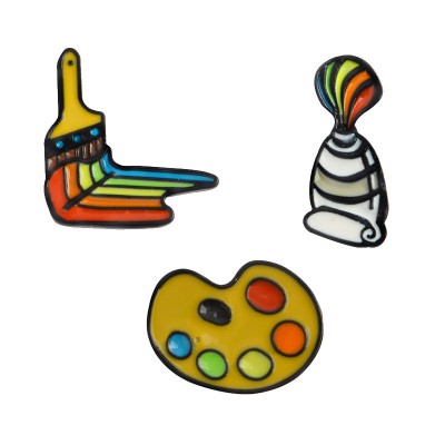 Custom Palette Pin Strip Brush Enamel Pin