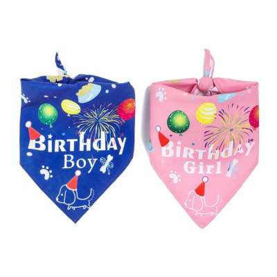 Triangle Bibs Scarf dog birthday bandana